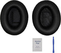 Replacement Ear Pads - Compatible with QuietComfort 35 & QC35 ii Headphones,Softer Leather, Premium Noise Cancelling Earpads, Durable & Comfortable Ear Cushions (QC 35-Black&Black)