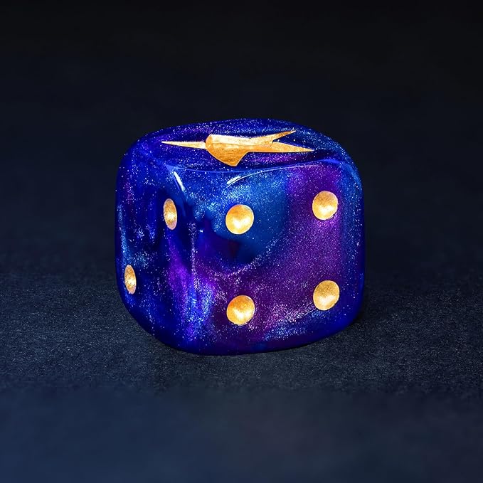 Cthulhu D6 Dice Set – 10 x 16mm Resin Dice with Elder Sign on Six | Classic Pips | Lovecraft Horror Themed Dice for Wargames, TTRPG, Board Games, DND, Call of Cthulhu