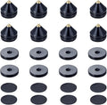 Speaker Spikes Floor Protectors 8pcs, Light Weight Shockproof Speaker Isolation Stand Feet for HiFi Amplifier, Subwoofer, DAC Recorder, Turntable, Cone Base Pad with Adhesive, Black