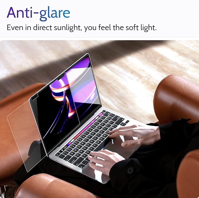 3-Pack Anti Blue Light Screen Protector for MacBook Pro 14 Inch(2021-2024, M1, M2, M3, M4), 14.2" Mac Laptop Glare Filter Uv Blocker Shield Cover Eye Protection Film