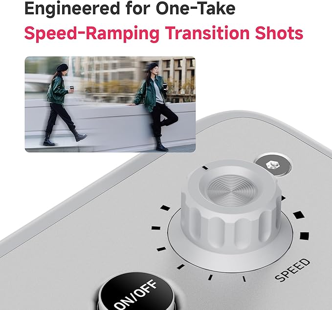 Zeapon EVO 125°Panorama Rotating Motorized Camera Slider, Powerful Quiet Motor for 5.5-11Lbs Payload, 23.6''/60cm Light Compact Slider Dolly with Carrying case, Buttons & App Control (D60 (23.6''))