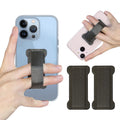 WUOJI Phone Grip Holder for Hand, Universal Finger Strap Phone Holder, Finger Selfie Grip Compatible with Most Smartphones (Gary) - 2Pack