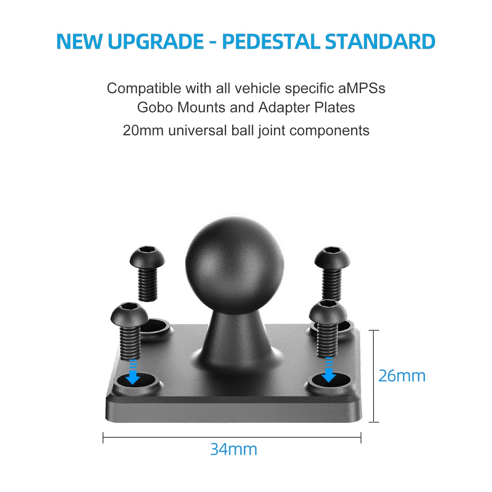 OHLPRO Tablet Holder for Truck, Heavy Duty Drill Base Tablet Car Mount for iPad, mini, Samsung Galaxy (7" - 11") for Dashboard, Desks, Tabletop, ipad Mount Great for Wall, Commercial Vehicles