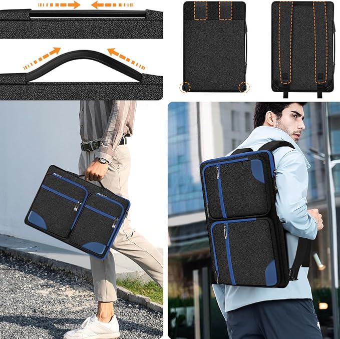 ZINZ Laptop Case 15 15.6 16 inches Sleeve Slim Briefcase Spill-Resistant Handbag for Most Popular 15" 15.6" 16" Notebooks，B01BL02