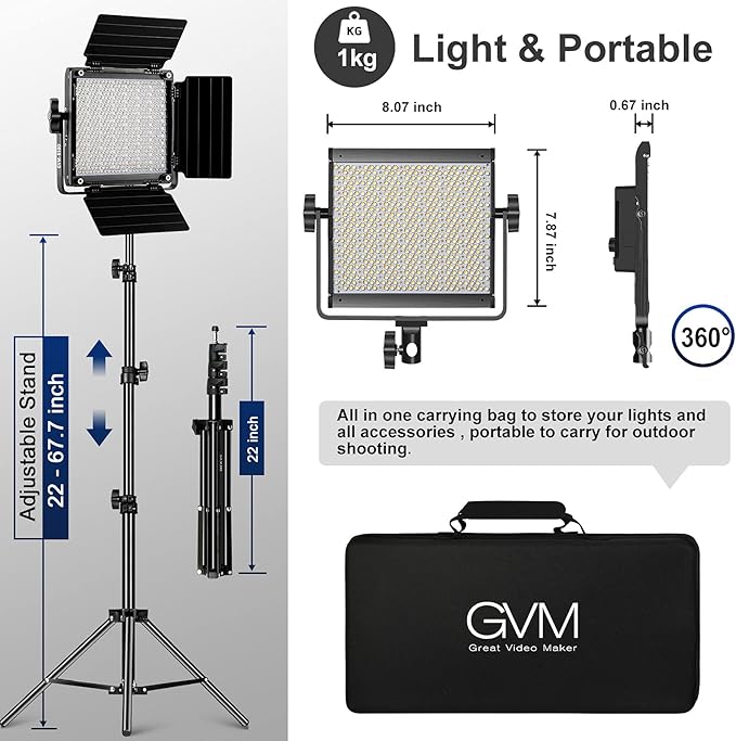 GVM RGB Video Lighting, Bi-Color Led Video Light Kit with APP Control, 2 Packs 850D Photography Lighting Kit CRI 97+ for Web Conference, YouTube, Gaming, Zoom, Aluminum Alloy Shell