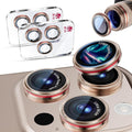 X-it 2 Pack Camera Lens Protector, Shatterproof Protection Anti-Scratch Ultra HD Camera Protector, Anti-Glare 9H Tempered Glass Lens Protector for iPhone 16 Pro Max/16 Pro, Case Friendly, Golden Red