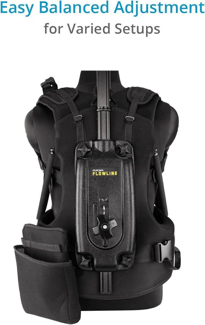 FLYCAM Starter Female Flowline Body Support Rig for Camera & Gimbals. (Size XL/XXL). Offers 180° Top Bar Rotation & 3-7.5kg / 6-16lb Payload