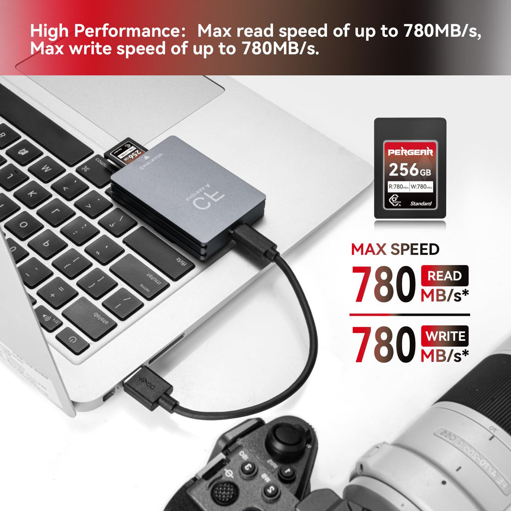 Pergear 256GB CFexpress Type A Memory Card for Sony Cameras, VPG200