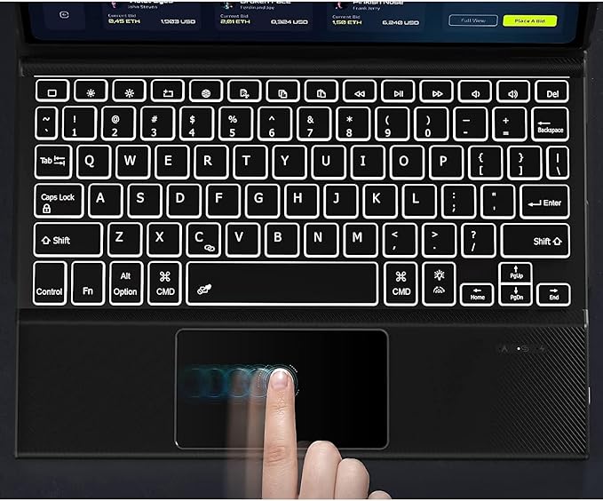 Sahara - Navigate Series Keyboard Case with Track Pad for iPad Pro (M4) 11" 2024, Black, (TB00402)