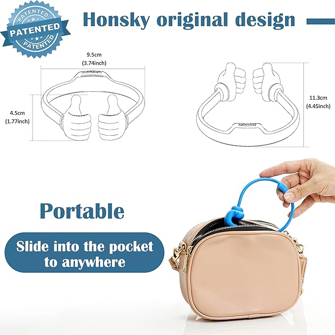 Honsky Thumbs up Cell Phone Stand,Stocking Stuffers Idea,Ok Stand Tablet Stand Cradle for Desk,Smartphone Cellphone Mobile Phone Tablets - Universal Adjustable Flexible - Light Purple