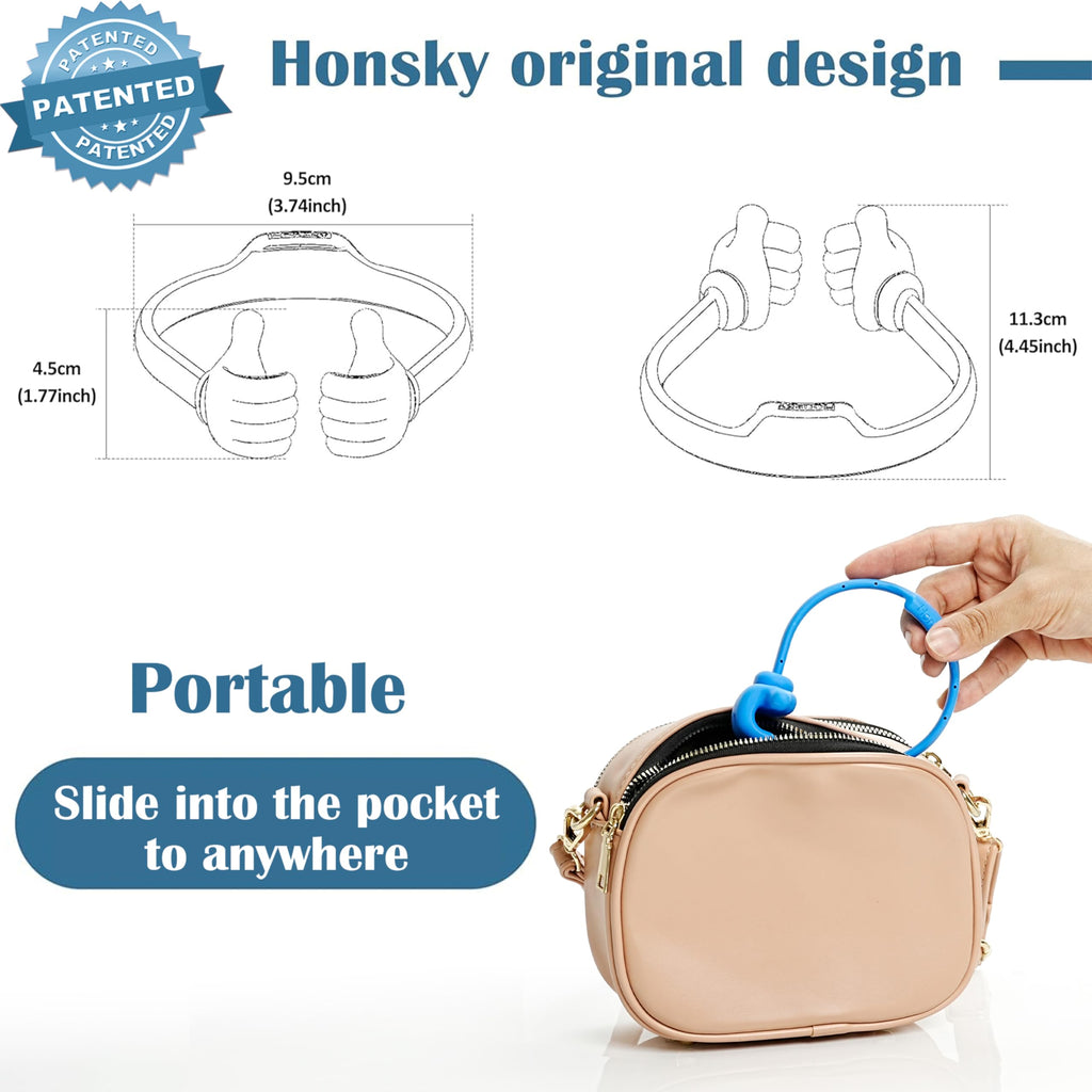 Honsky Cell Phone Stand Holder, Thumbs Up Lazy Phone Stand, Universal Adjustable Flexible, Cute Perfect Stocking Stuffers Gifts for Teen Girls, Compatible with Cell Phones & Tablets,Light Yellow
