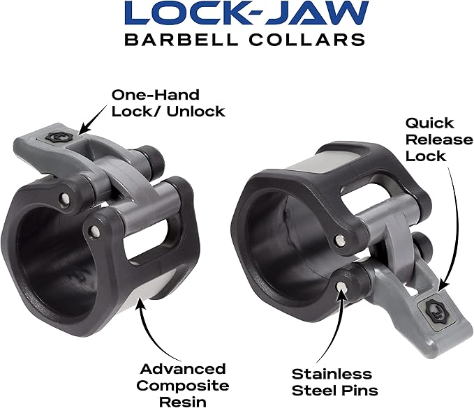 Lock-Jaw HEX 50mm / 2" Olympic Barbell Collar - Quick Release Barbell Clamp (Purple)