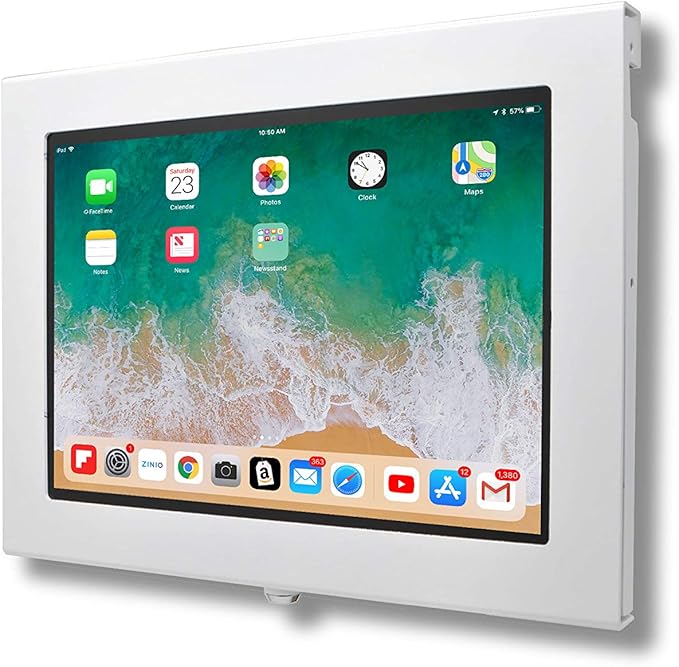 TABcare Locking Security Metal Case for Apple iPad Pro 11" 2024 5th gen. for Kiosk, POS, Store, Show Display (White, iPad Pro 11 2024)
