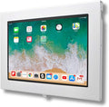 TABcare Locking Security Metal Case for Apple iPad Pro 12.9" 1/2 Home Button & Front Camera Blocked (White, iPad Pro 12.9 1/2)