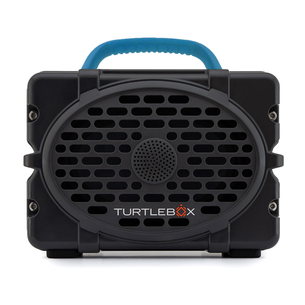 Turtlebox Original Gen 3 Outdoor Bluetooth Speaker, Gray/Electric Blue
