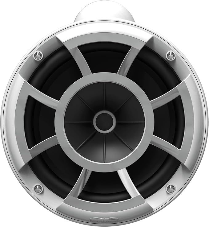 wet sounds Rev 8 White V2 Revolution Series 8" White Tower Speakers w/Silver Aluminum Fixed Clamp