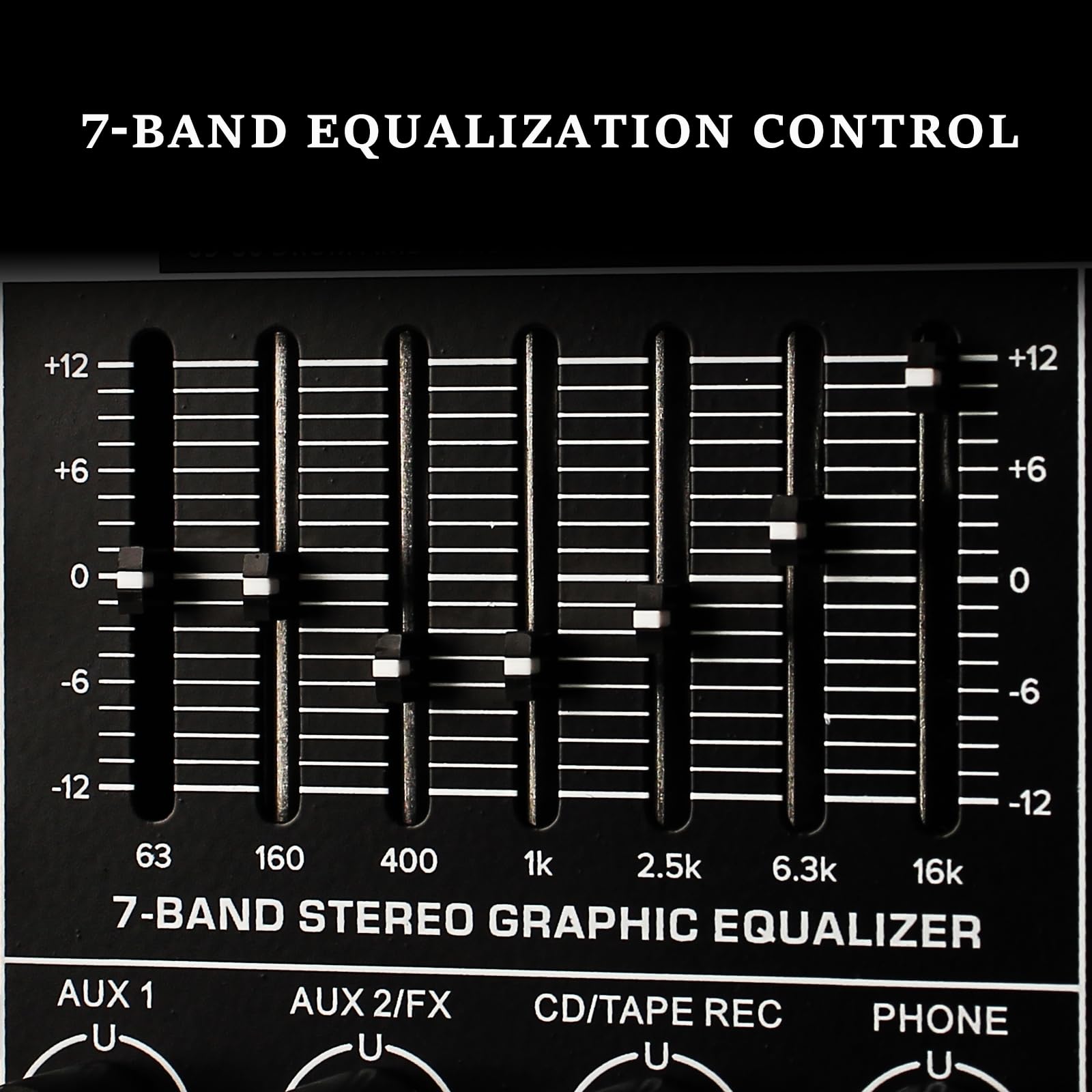 MICNAUX Audio Mixer 8 Channel Professional Mixer Console with 320 DSP Effects, 7-band EQ Sound Mixing Board Digital DJ Mixer w/USB Bluetooth MP3 for Recording, Independent 48V Power & Mute Button