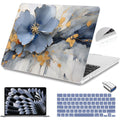 Teryeefi Compatible with A2941 M2/A3114 M3 MacBook Air 15 inch CaseRelease 2023 2024,Design Protective Slim Cover + Keyboard Cover + OTG Adapter for 15.3 inch MacBook Air Liquid Retina, Art Florals