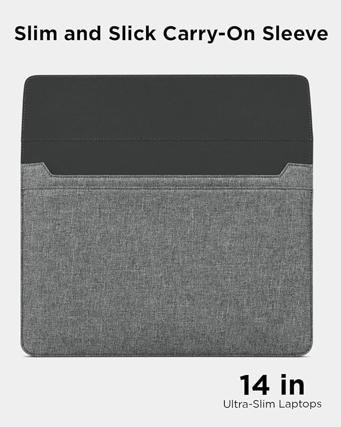 Lenovo 13/14-inch Laptop Sleeve (S100) - Ultra Thin Form-Fitting Case Compatible with MacBook Air, iPad & More – Lightweight Folder Sleeve with Accessories Pocket & Magnetic Closure