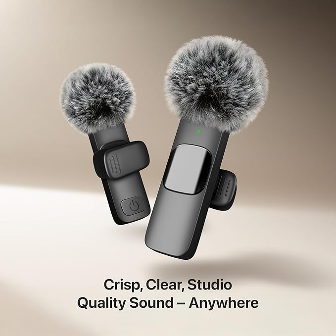 Mini Mic Pro (Latest Model - Wireless Microphone for iPhone, iPad, Android, Lavalier Microphone for Video Recording - iPhone Mic Crystal Clear Recording with USB-C for Podcast (iPhone 14 & Below)