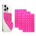 NTidea 2 Pack Double Sided Silicone Suction Cup Phone Case Mount, Hands-Free Silicon Phone Grip with Higher Suction Power for Selfies and Videos, Non Slip Phone Accessories, Rose Red