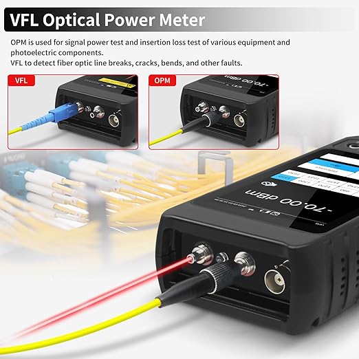 Multifunction RJ45 Network Caber Tester,Full Features UTP Cable Tester Cable Tracer,4" IPS Touch Screen Support TDR,DMM, VFL,OPM, POE++ Detect,Level Meter,Network Tools,RJ45 TDR, Cable Length,NCV