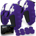 SIKEMAY Anti-Slip PS5 Controller Skin, Soft Thicken Non-Slip Silicone Gel Protective Cover Case for PlayStation 5, 2 Pack with 8 x Thumb Grip Caps