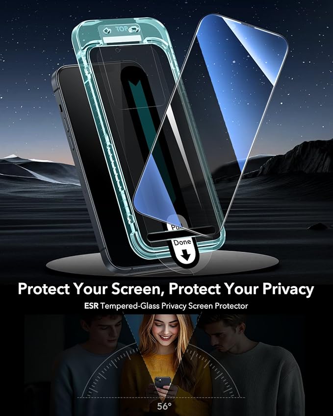 ESR 3 Pack for iPhone 13 Pro Max/iPhone 14 Plus Privacy Screen Protector, Anti-spy Tempered-Glass Privacy Screen Protector with Flawless Fit Tray