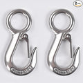 Alele 2Pack 0.5T Crane Scale Grab Hooks,Slip Hooks,Stainless Steel Lifting Hook Rigging Accessory