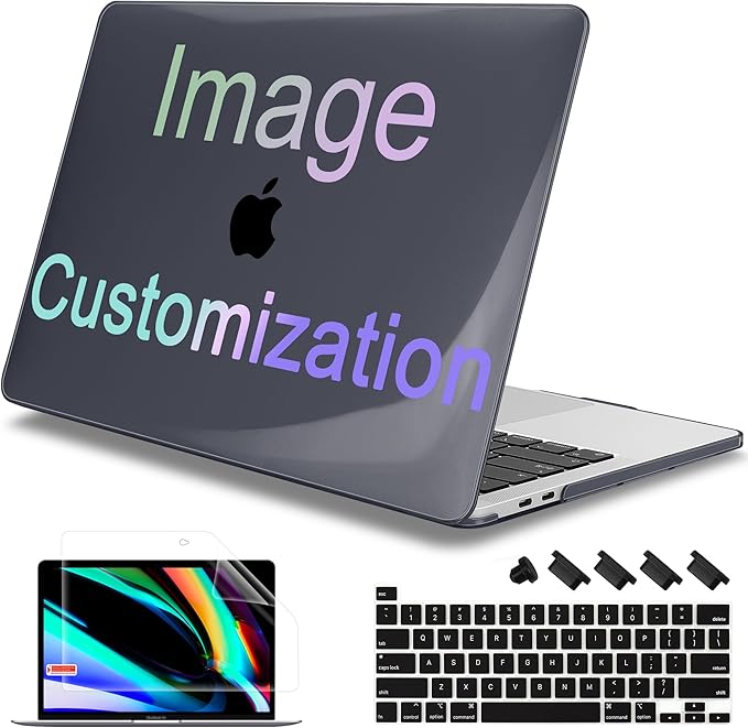 Mektron Custom Personalized Photo Case for MacBook Pro 16 Inch A2141 Cover 2019 Release 16" with Liquid Retina Display/Touch ID, Plastic Hard Shell with Keyboard Skin & Screen Protector