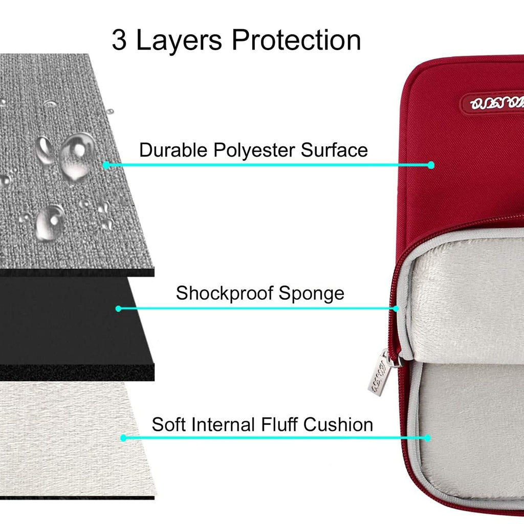 MOSISO Laptop Case 13 inch, Laptop Sleeve Compatible with MacBook Neo/Air/Pro 13 inch with A18/M5/M4/M3/M2/M1 Chip 2026-2016, Polyester Vertical Computer Sleeve Bag with Pocket, Red
