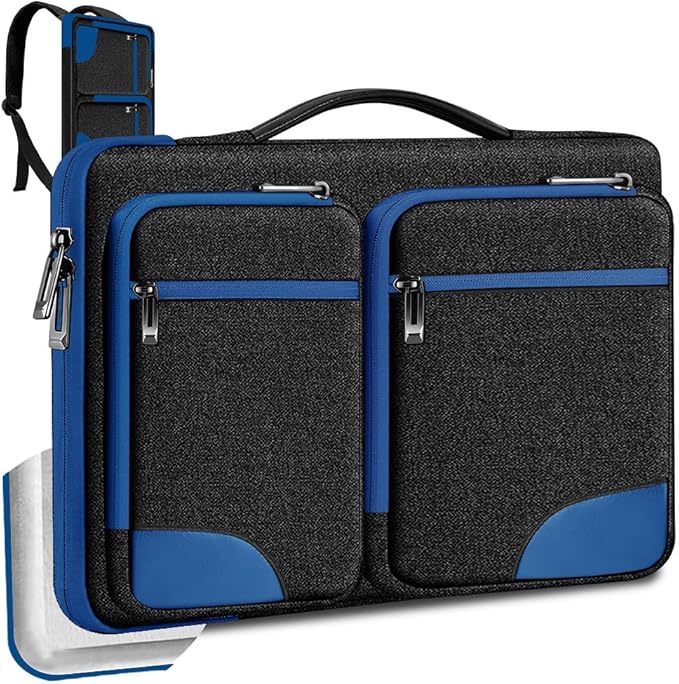 Hseok Laptop Sleeve 15 15.6 16 inches Case Protective PC Briefcase for Commuting and Business Trip，Blue