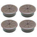 Desk Grommet 2-3/8" (60 mm), Desk Hole Cover for Cables Coffee, Cable Grommet ABS Plastic, Desk Hole Grommet for Office and Home Table Cable, Detachable & Flexible Cable Cord Organizer-4 Pcs
