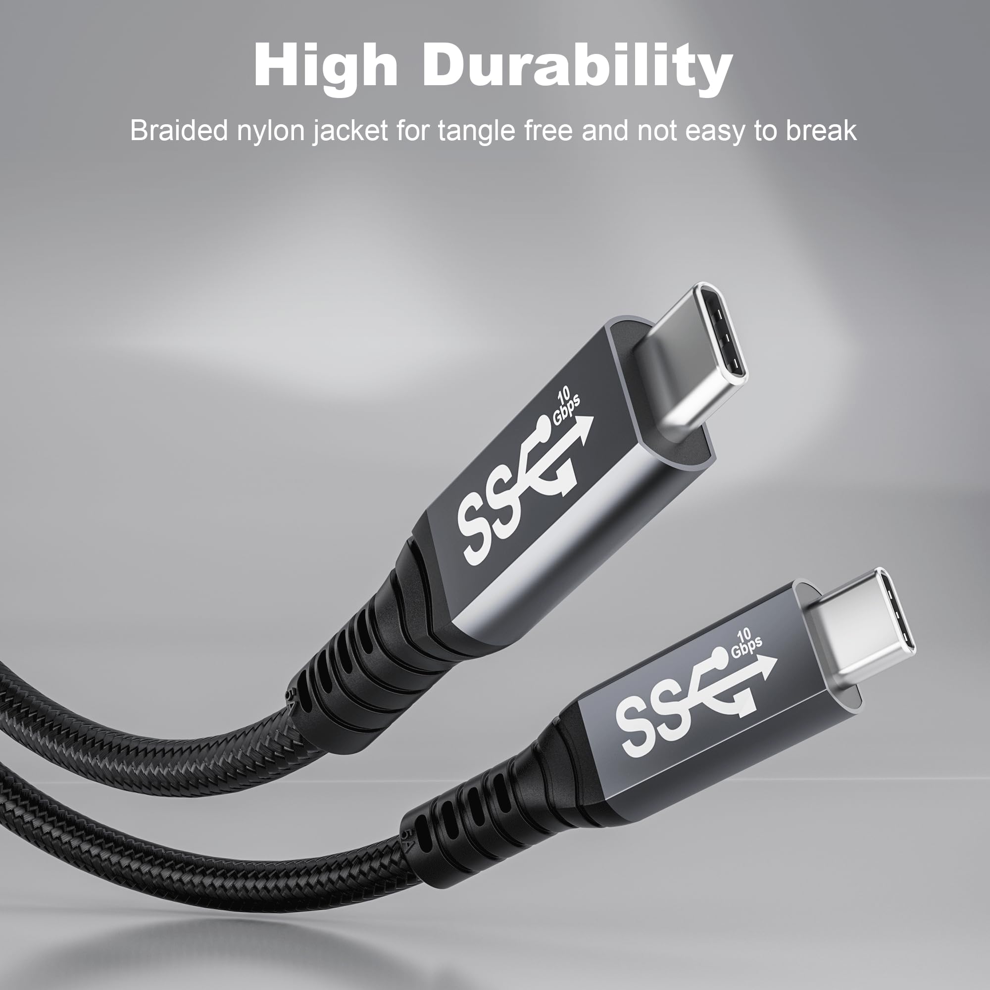 HOTUTUKI usbc to USB c 3.1,USB-c 10gbps Data Transfer Video 4K Monitor Cable 100W High Speed Data Transfer Fast Charging Cord Compatible with Monitor 3.3FT(1m)