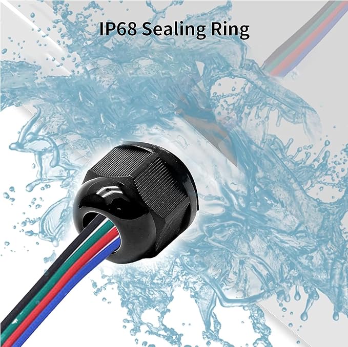 20 Pcs 3/4" NPT Nylon Cable Glands, IP68 Waterproof Adjustable Cord Grip Cable Connector Strain Relief Wire Protectors for 13-18mm Cable Diameter, Black