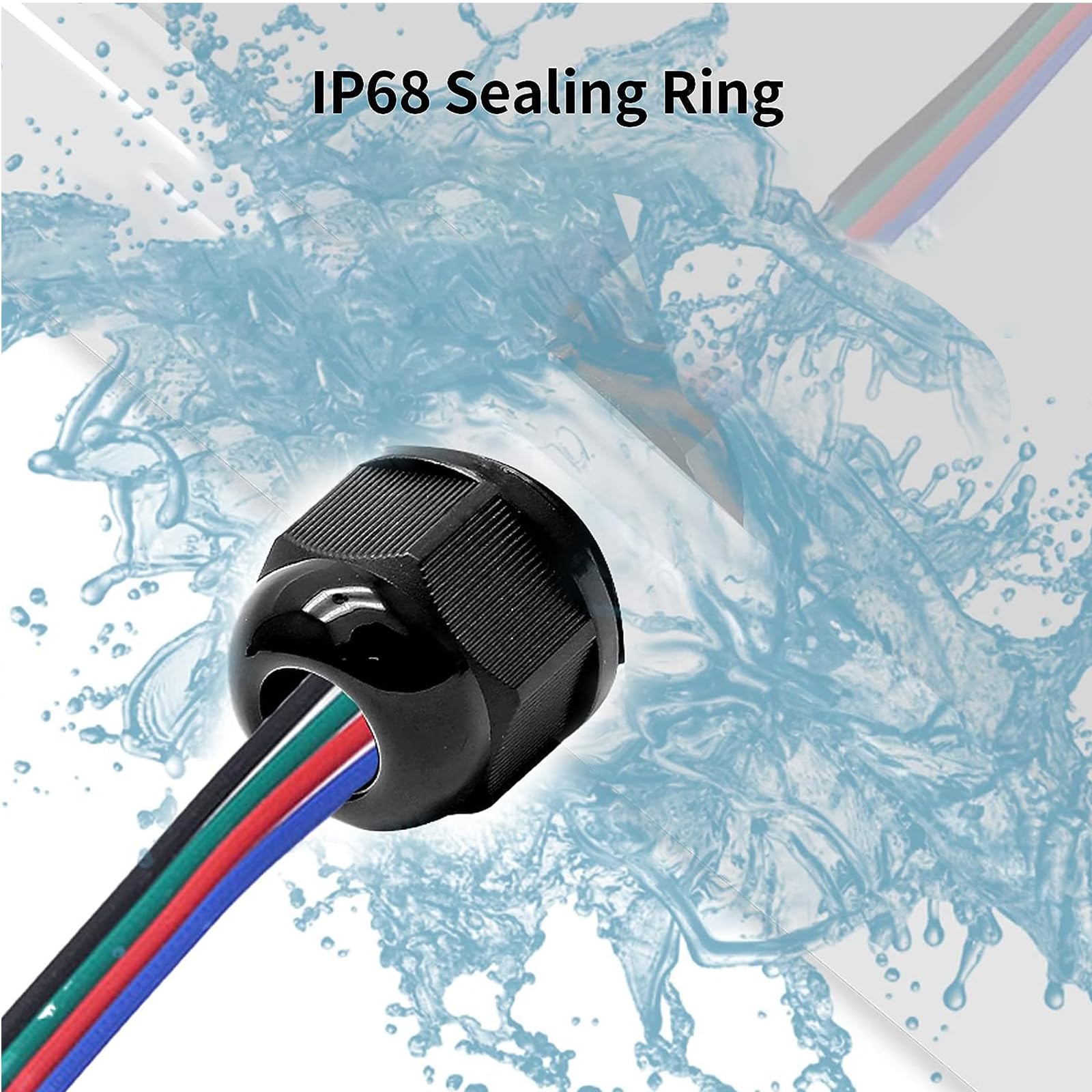 Bonsicoky 3/4" NPT Nylon Cable Glands, Black, 20 Pcs