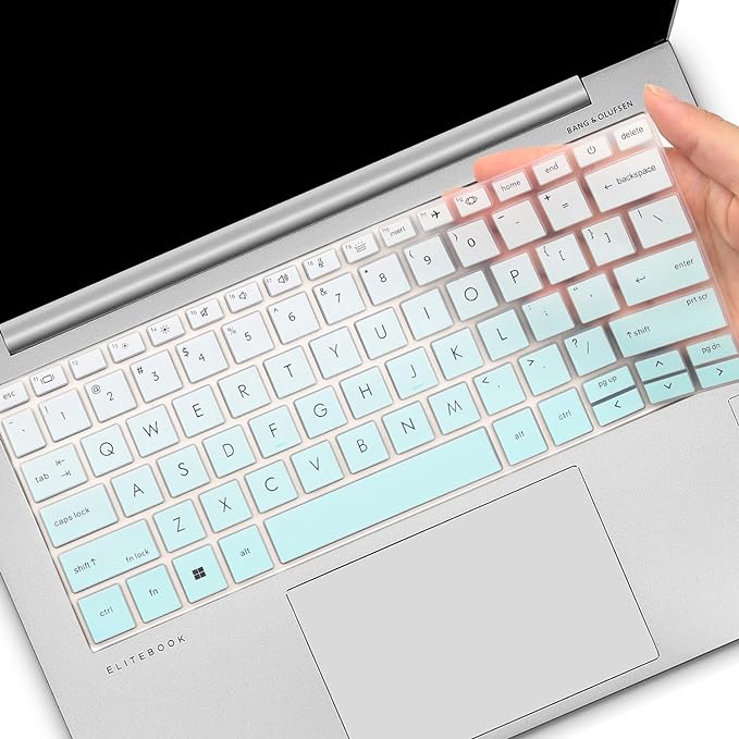 Keyboard Cover for HP EliteBook 830 835 840 845 1040 G9 G10 2023 2022 13.3 14 inch Laptop Accessories Keyboard Protective Skin (Not fit 840 845 1040 G8 G7 G6 G5 G4 G3)-OmbreMint