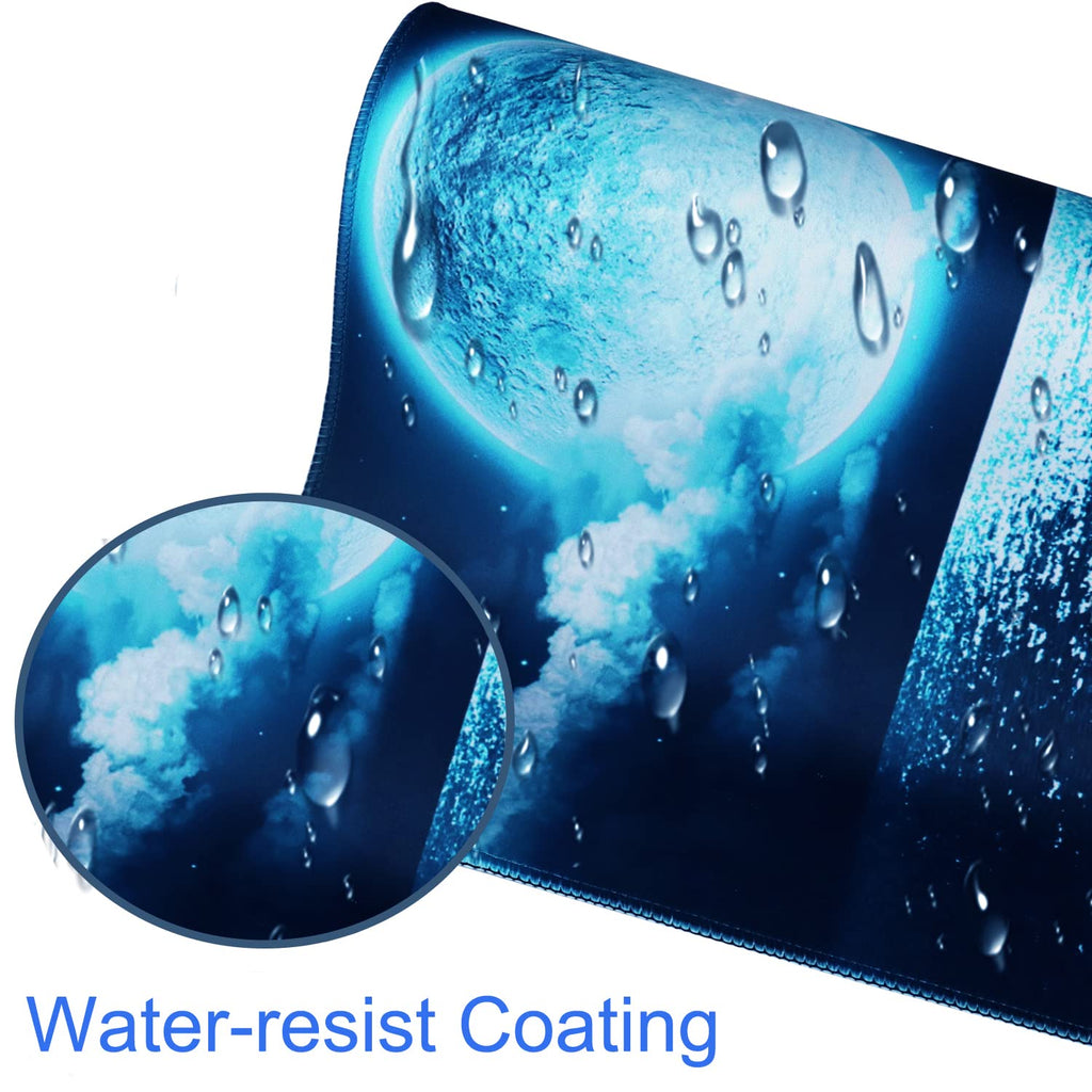Naukay Large Mouse Pad, 31.5x15.7 inch Large Extended Computer Keyboard Mouse Mat, Water Resist Non-Slip Mousepad Rubber Base Long XXL Gaming Mouse Pad for Work & Gaming, Office & Home