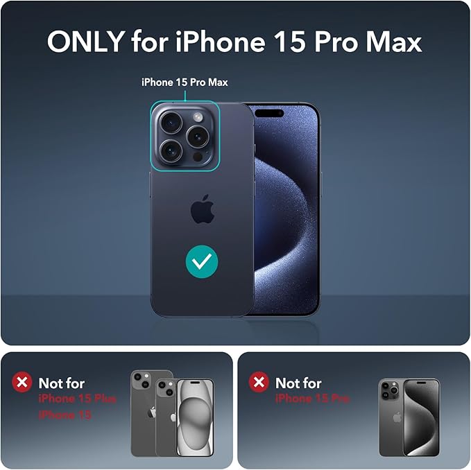 ESR 3 Pack for iPhone 15 Pro Max Screen Protector, [9H Hardness] [Military Grade Shatterproof] Full Coverage Tempered Glass Film with Flawless Fit Tray, HD Clear, Scratch Resistant