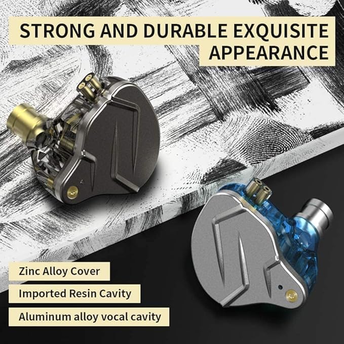 KZ ZSN Pro 1DD+1BA Dual Driver in Ear Earphones Noise-isolating in Ear Monitor with Detachable Cord,Deep Bass Stereo Sound Ergonomic Comfortable Earphones for Audiophile,Musicians(Purle Without Mic)