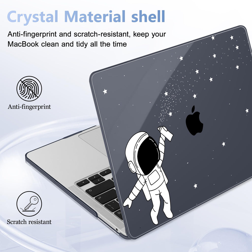 May Chen Case for MacBook Pro 13 inch M2 2023,2022,2021,2020 A2338 M1 A2251 A2289, Plastic Hard Shell Case for MacBook Pro 13" with Touch Bar Fits Touch ID, Astronaut Space