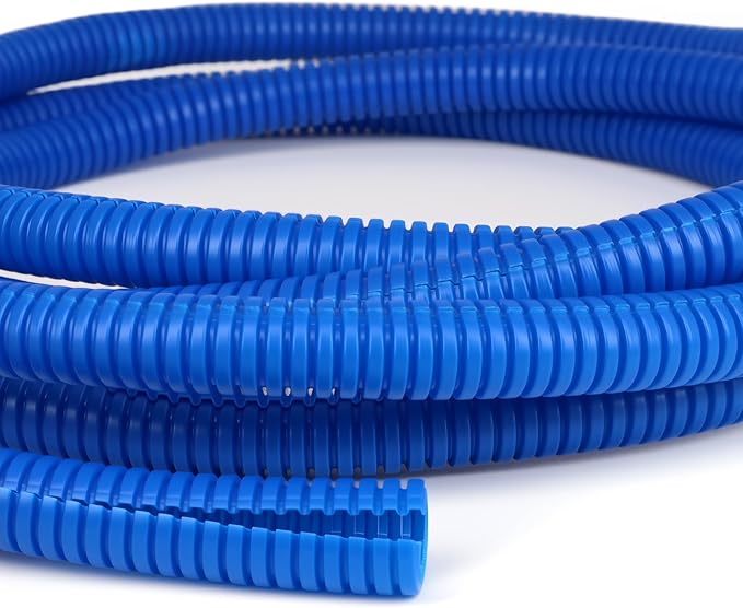 Split Wire Loom Tubing, 10,25ft Cord Protectors from Pets No Chew, Flexible Wire Covers Cord Protectors, Protective Split Cable Sleeve for Automotive Home Industrial Wires(Blue, 0.73inch-25ft)
