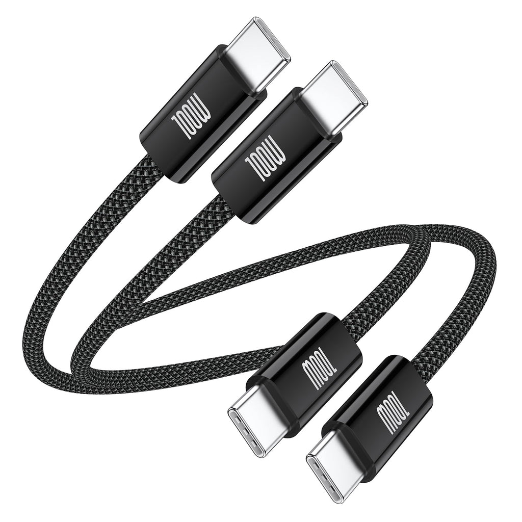 USB C to USB C Cable 3ft, 2-Pack 100W USBC to USBC Fast Charger Cord, Braided Type C to C Charger Cable Fast Charging for iPhone 17 16 15 Pro Max Plus,MacBook Pro,i Pad Pro,Samsung S25/S24 Ultra,Pixel