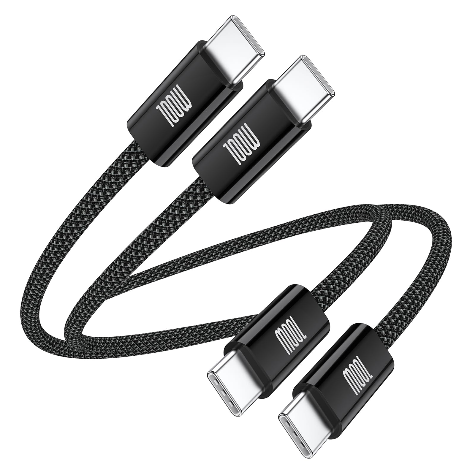 USB C to USB C Cable 3ft, 2-Pack 100W USBC to USBC Fast Charger Cord, Braided Type C to C Charger Cable Fast Charging for iPhone 17 16 15 Pro Max Plus,MacBook Pro,i Pad Pro,Samsung S25/S24 Ultra,Pixel