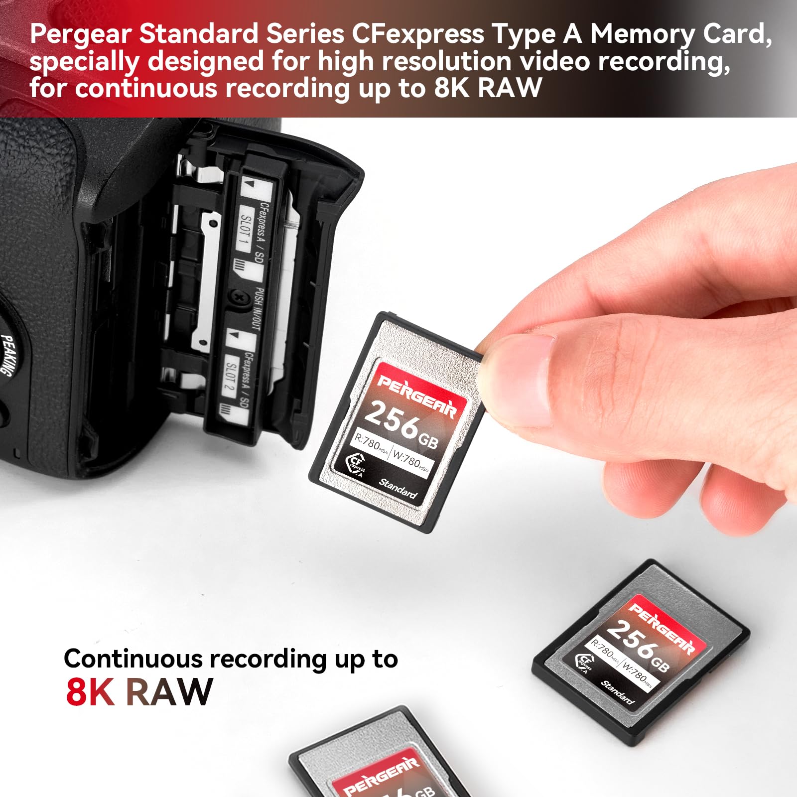 Pergear 256GB CFexpress Type A Memory Card for Sony Cameras, VPG200