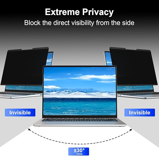 13.8 Inch Magnetic Privacy Screen for Microsoft Surface Laptop 7, Removable Anti Glare Screen Protector, Blue Light Computer Filter, Anti Spy Easy Install