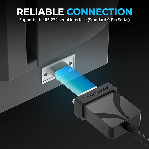 SABRENT USB-C to DB9 Serial RS-232 Adapter Cable 3FT, Prolific PL2303GS Chipset, USB 2.0, 1bps-12Mbps Baud Rate, for POS Terminals, Modems, GPS, Industrial Devices (CB-D9C3)