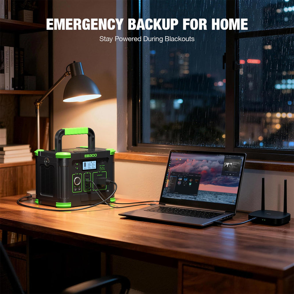 GRECELL 330W Portable Power Station with 100W Solar Panel