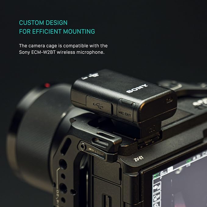 Tilta Half Camera Cage for ZV-E1 | Cold Shoe, NATO Rail, M3 and 1/4""-20 Threads Mounts | Silver