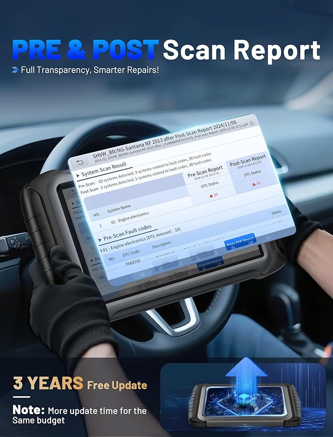 XTOOL IP919 PRO Scan Tool, ECU Programming Car OBD2 Scanner with Topology Mapping, Upgrade of D9S PRO, 51+ Resets, ECU Coding, FCA/CAN FD/DoIP, Automotive Bidirectional Scan Tool with 3-Year Updates